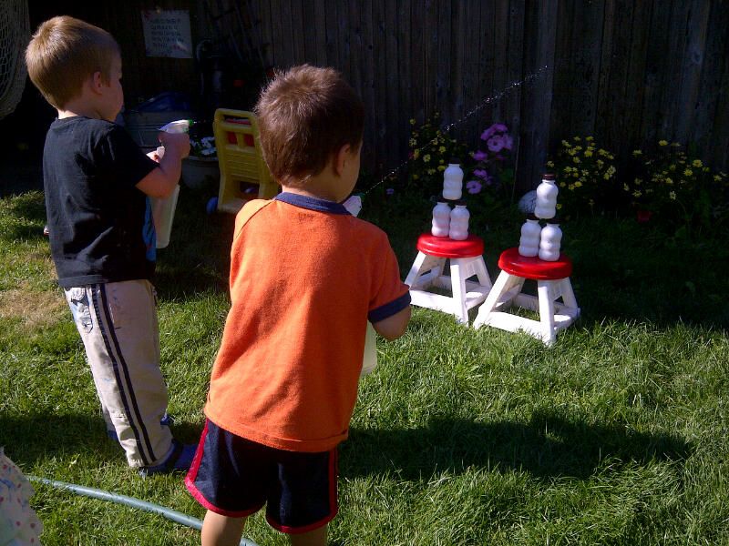 Spray Bottle Target Practice