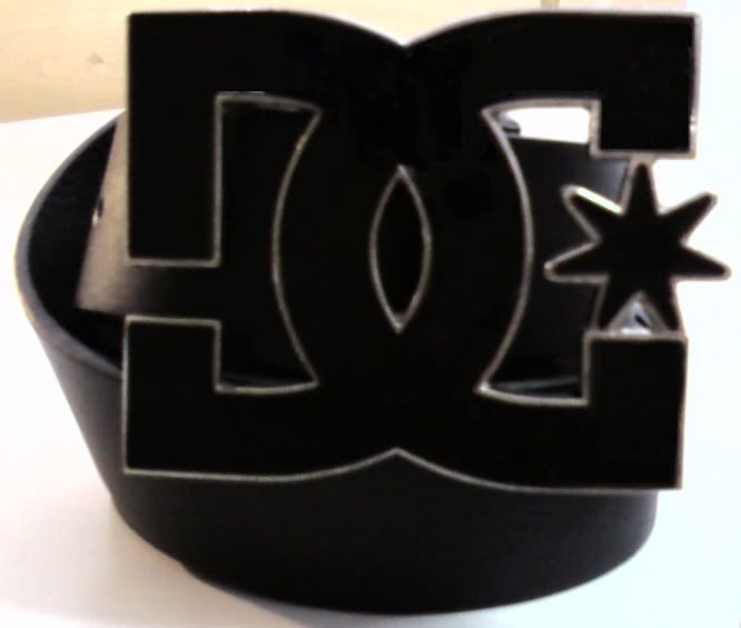 New DC SHOE CO USA BELT Black buckle skate cinturon Droors