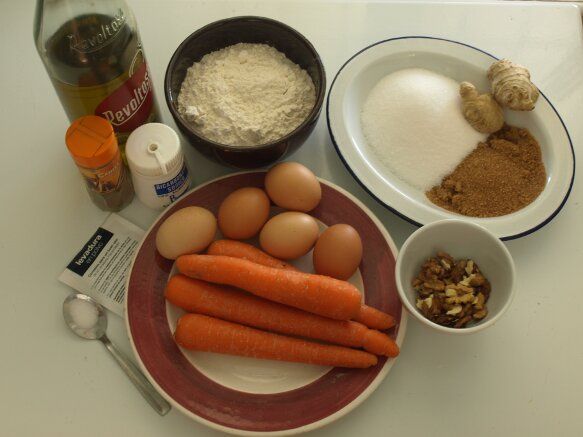 Ingredientes bizcocho de zanahoria