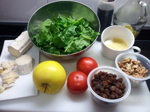Ensalada de espinacas