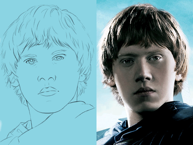 Ron Weasley: Drawing Progression