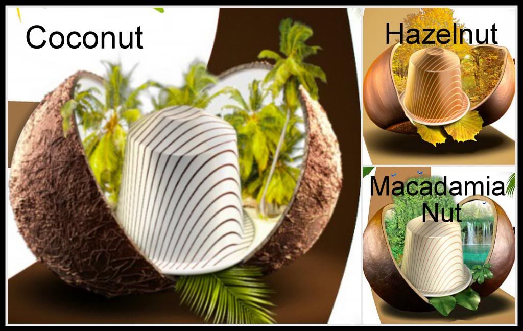 Nespresso COCONUT Hazelnut Macadamia Nut Espresso Coffee Capsules Pods