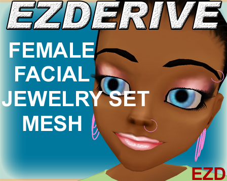 EZDerive Female Facial Jewelry Set Mesh