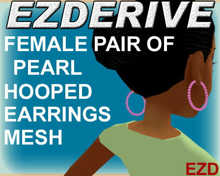 EZDerive Female Pearl Hooped Earrings Mesh