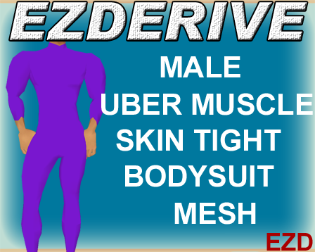 EZDerive Male Uber Muscle Skin Tight Bodysuit Mesh