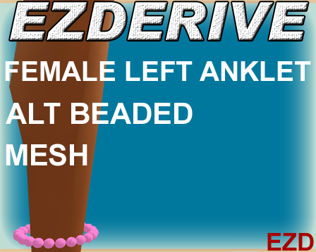 EZDerive Female Alt Beaded Left Anklet Mesh