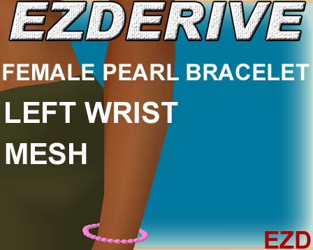 EZDerive Female Left Wrist Pearl Bracelet Mesh