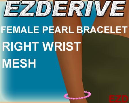 EZDerive Female Right Wrist Pearl Bracelet Mesh