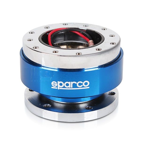 New SPARCO Blue Steering Wheel Quick Release Snap Off Boss Kit eBay
