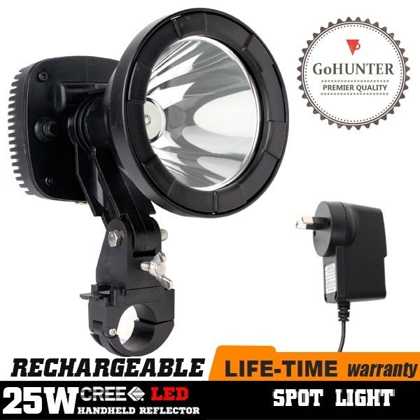 GoHUNTER 25W Rechargeable LED Spotlight Rifle Scope Mount Hunting Spot
