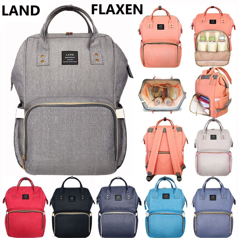 land grey diaper bag