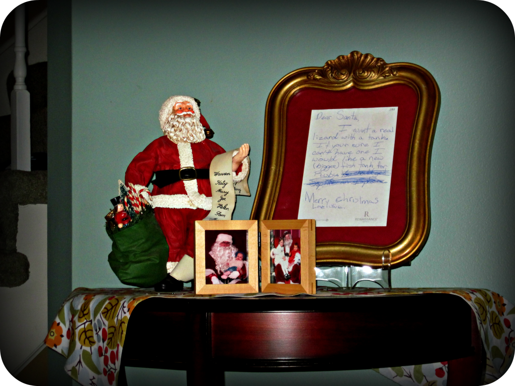 Christmas entry table Christmas entry table