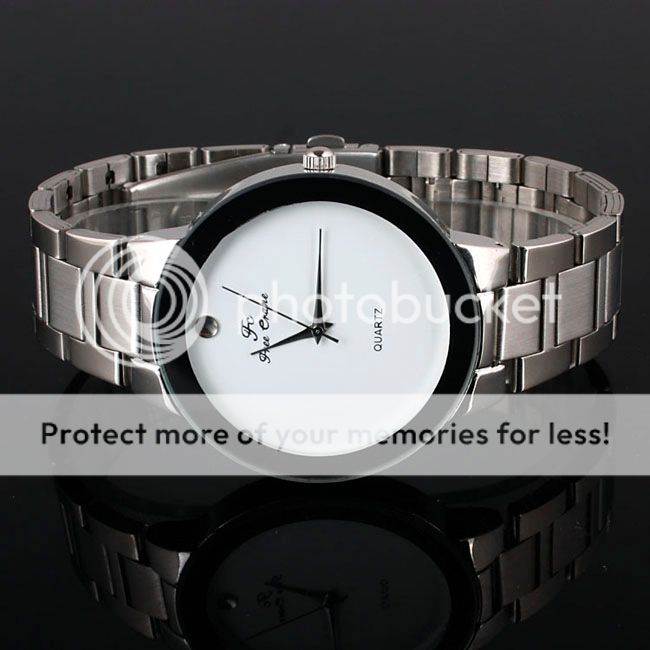 Gorgeous Mens Hi Q Royal Japan Quartz White Steel Watch  