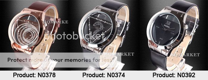 BARIHO Black Leather Quartz Triangle Wristwatch Lady Casual  