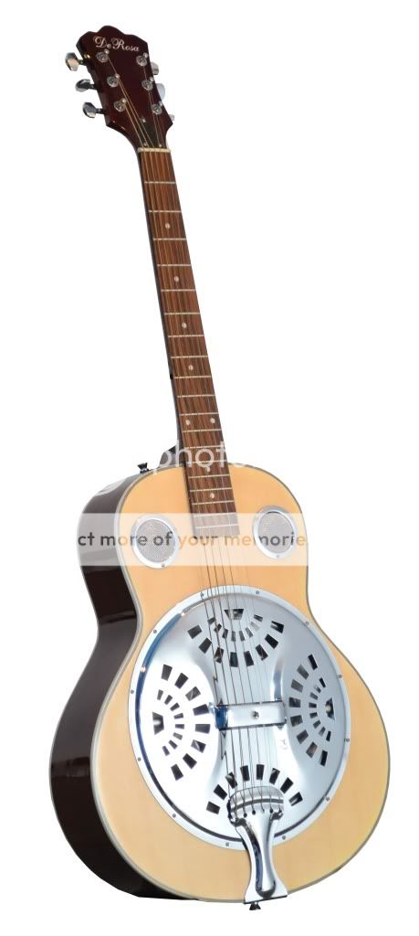 NEW DE ROSA RESONATOR DOBRO ACOUSTIC GUITAR   NATURAL  