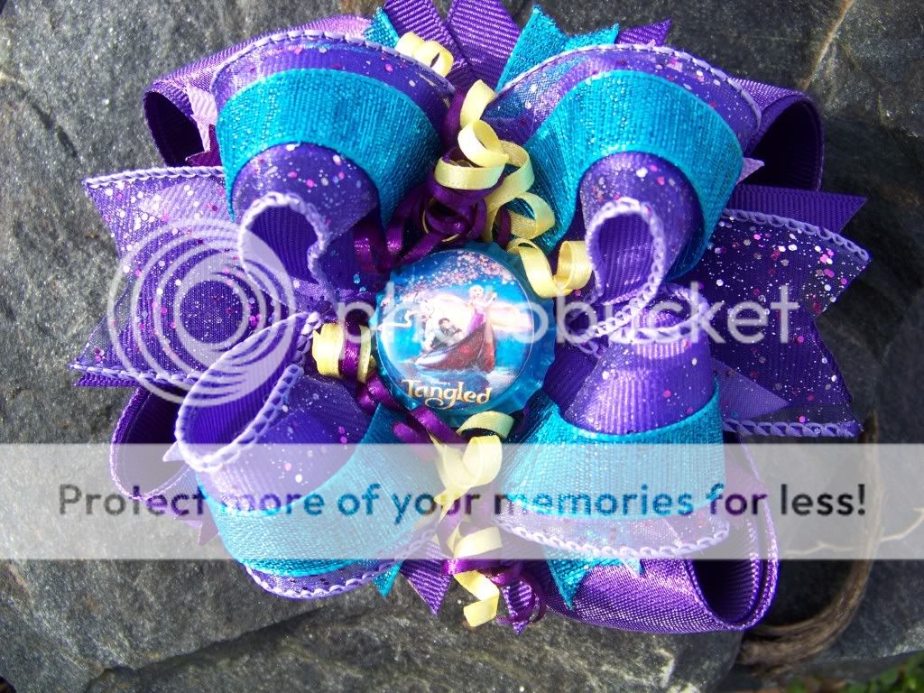   with purple light purple grosgrain ribbon purple sparkle aqua sparkle