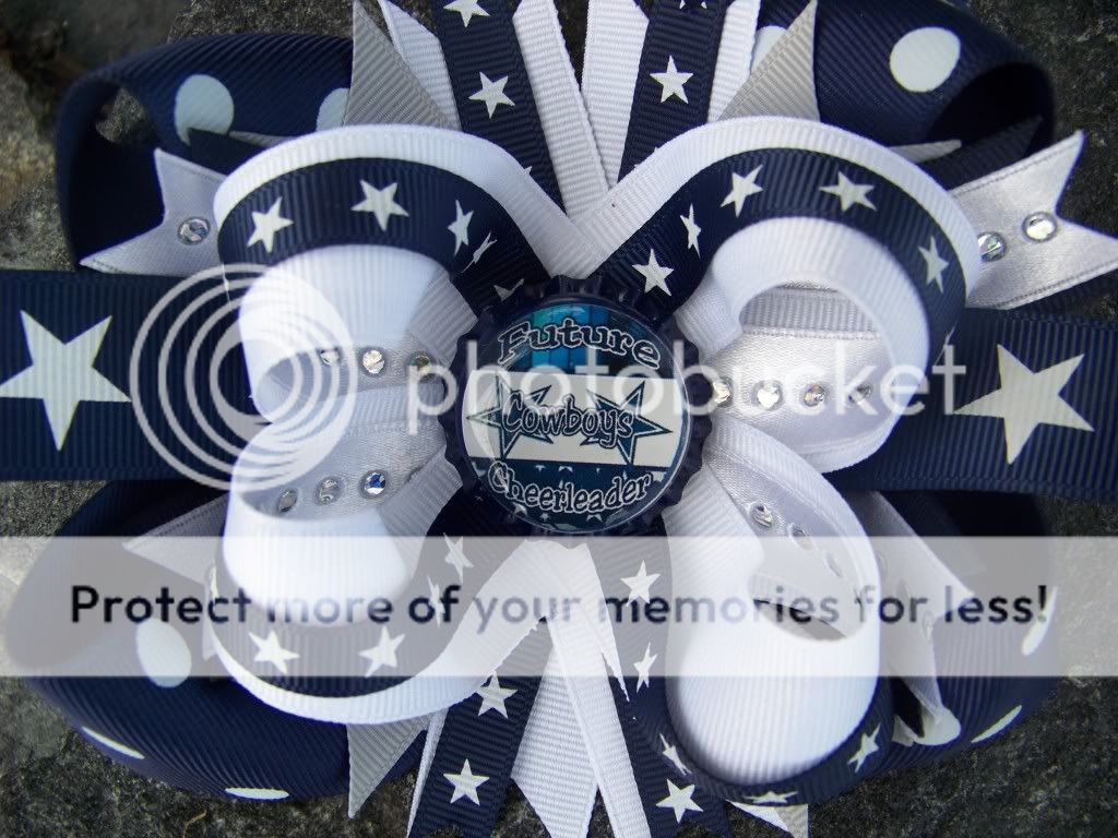 Dallas Cowboys Choose Your Image Bottlecap Hairbow