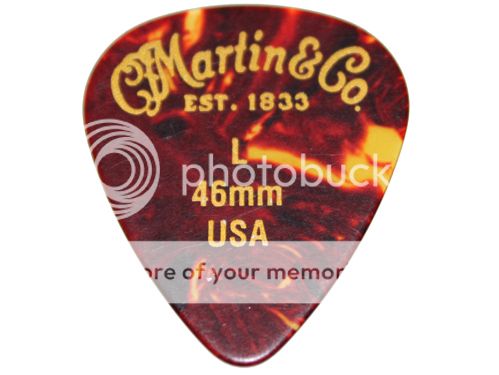 New Martin Tortiose Shell Guitar Picks (Bag of 10) Light .46mm  