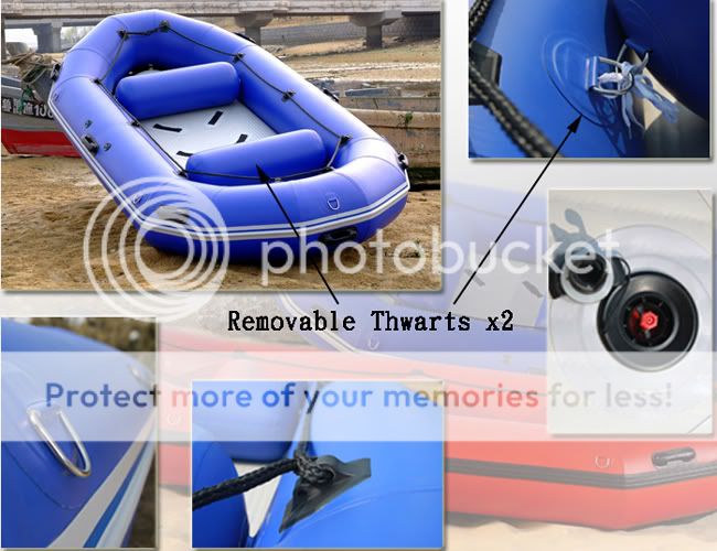 2mm PVC 12 inflatable boat white water river raft BL  