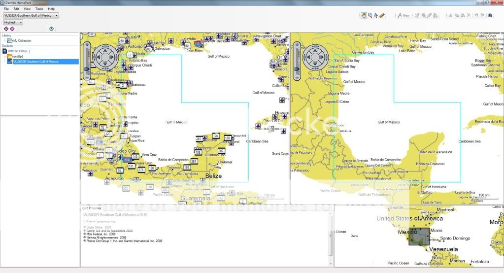 Garmin BlueChart g2 Vision VUS032R Southern Gulf of Mexico Jul 2008 