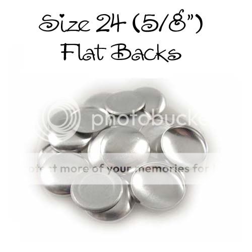 25   5/8 Cover Covered Buttons FLAT BACKS + Instuc.  