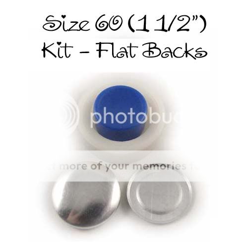 COVER BUTTON KIT   SIZE 60 (1 1/2   38mm)   FLAT BACKS