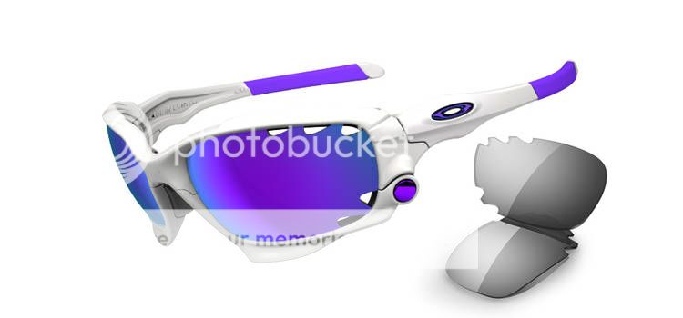 Polished White Violet IRID Vented Light Grey Sunglasses 24 273