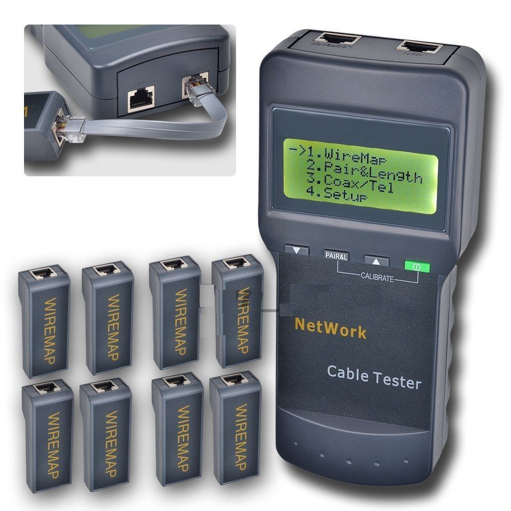 SC8108 Network Cable Tester Meter Cat5 LAN Phone RJ45 Mapper 8 Far End