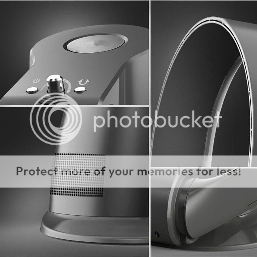 UK SK Air Condition Bladeless Fan Shake Cooling Remote Control Wall