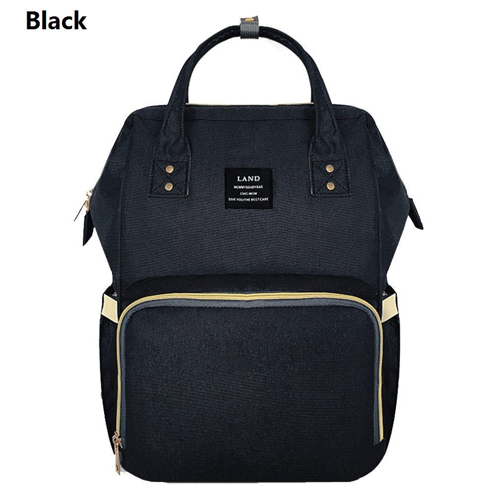 LAND Fashion Nappy Mummy Backpack Diaper Bags Baby Newborn Shoulder Bag-BLACK | eBay