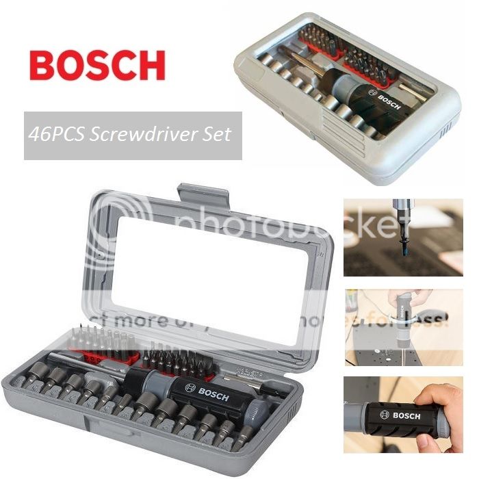 Bosch 46Pcs Screwdriver Ratchet Bit Socket Wrench Bit Set Hand