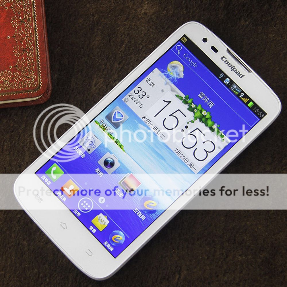 Coolpad 7295A 5 inch Smart Cell Phone Android OS Dual Sim 3G Bluetooth GPS